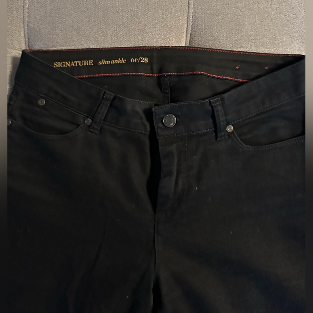 Talbots Signature Denim Black Slim Ankle